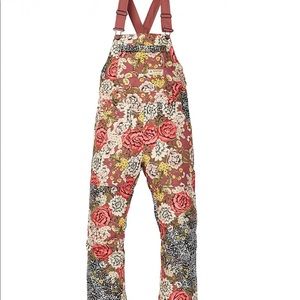 Burton W AVALON BIB PANT, Cheetah Floral
